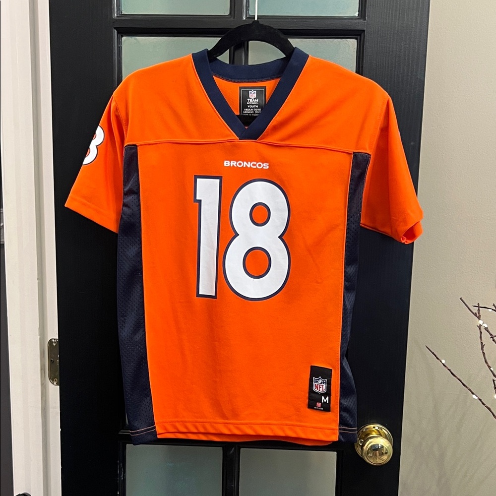 Peyton Manning Orange Broncos Jersey with Number 18